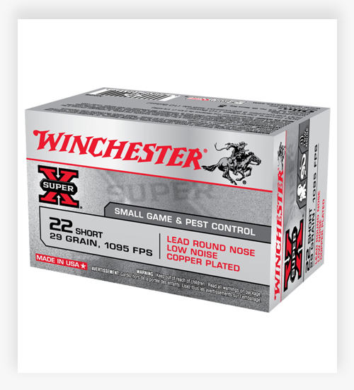 Winchester SUPER-X RIMFIRE .22 Short 29 GR Copper Plated Lead Round Nose 22 Short Ammo