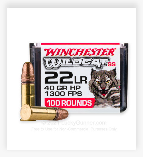 Winchester Wildcat 22 LR Ammo 40 Grain CPHP 