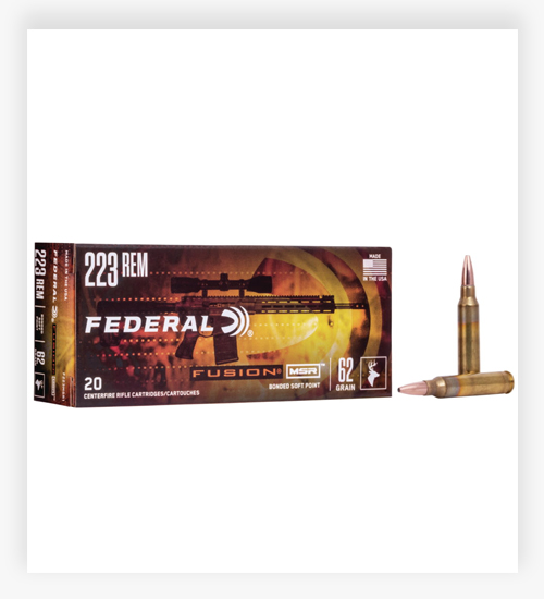 Federal Premium FUSION MSR .223 Remington 62 GR Fusion Soft Point 223 Ammo