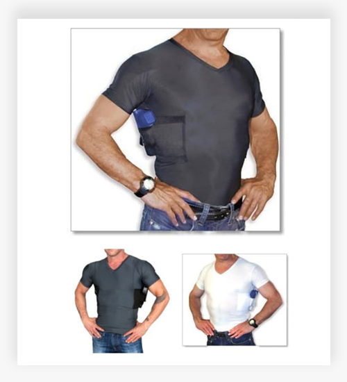 Undertech Undercover Ultimate Compression V-Neck Concealment Holster Shirts Pocket Holster
