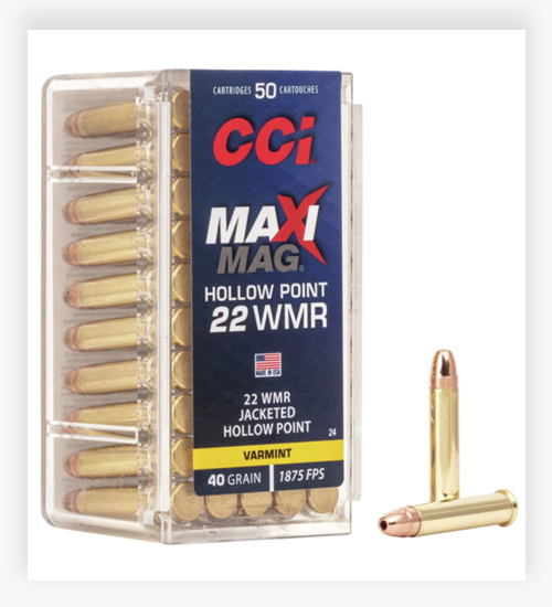 CCI Ammunition Maxi-Mag 40 GR JHP .22 Winchester Magnum Rimfire (WMR) Ammo