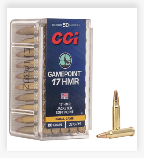 CCI Ammunition Gamepoint .17 Hornady Magnum Rimfire 20 GR JSP 17 HMR Ammo