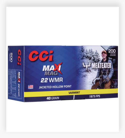 CCI Ammunition MeatEater Series Maxi-Mag .22 Winchester Magnum Rimfire 40 GR JHP 22 WMR Ammo