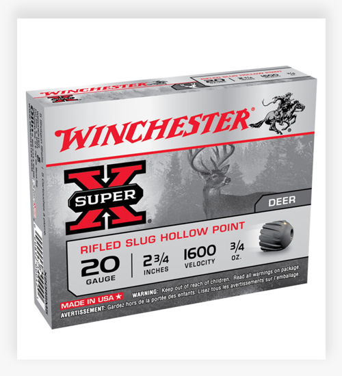 Winchester SUPER-X SHOTSHELL 20 Gauge 3/4 oz 2.75" 20 Gauge Ammo
