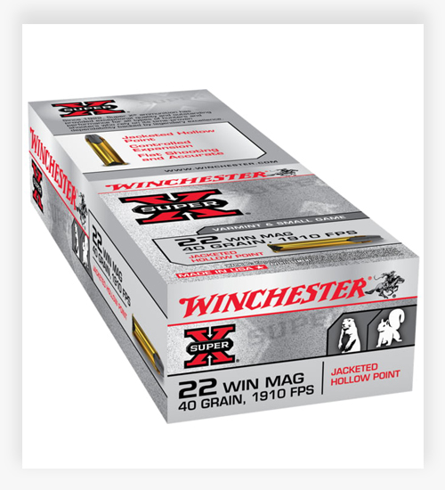 Winchester SUPER-X RIMFIRE .22 Winchester Magnum Rimfire 40 GR JHP 22 WMR Ammo