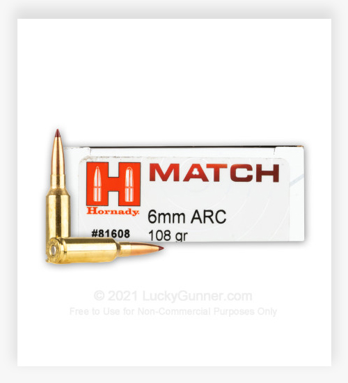 Hornady Match 6mm ARC Ammo 108 Grain ELD Match