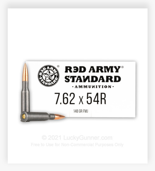 Red Army Standard 7.62x54r 148 Grain FMJ Nagant Ammo