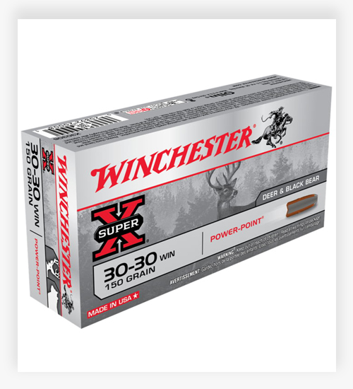 Winchester SUPER-X RIFLE .30-30 Winchester Ammo 150 Grain Power-Point Brass