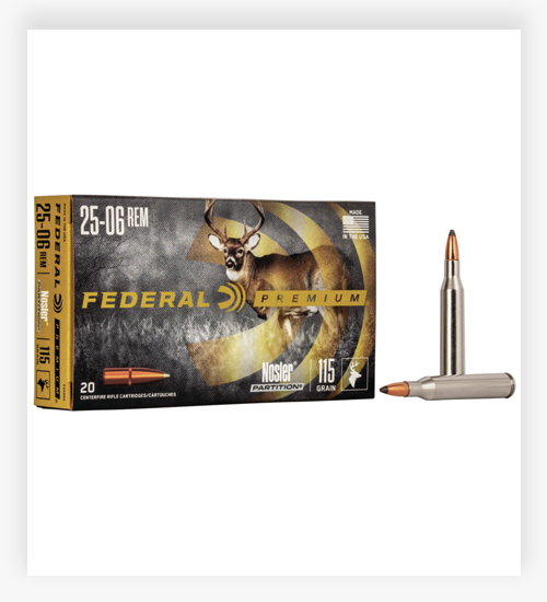 Federal Premium VITAL-SHOK .25-06 Remington Ammo 115 Grain Nosler Partition
