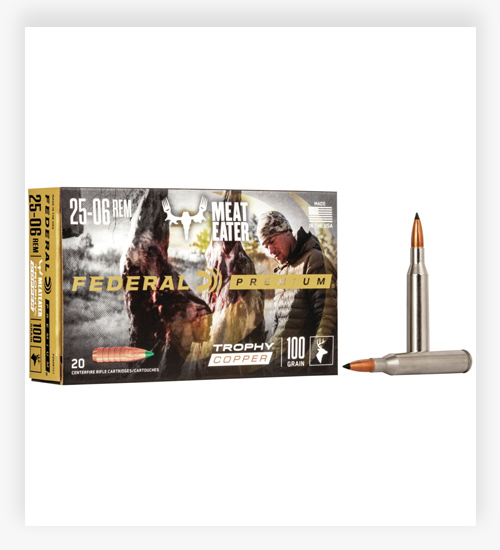 Federal Premium VITAL-SHOK .25-06 Remington Ammo 100 Grain Trophy Copper