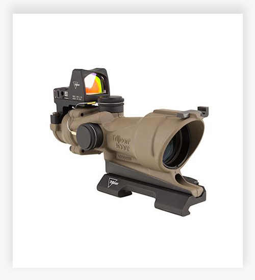Trijicon 4x32 ACOG ECOS Riflescope w/ Backup Iron Sights and Red Dot RMR Long Range Scope