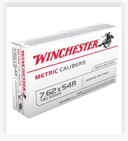 Winchester Metric 7.62x54mm Ammo Russian 180 Grain Jacketed Soft Point