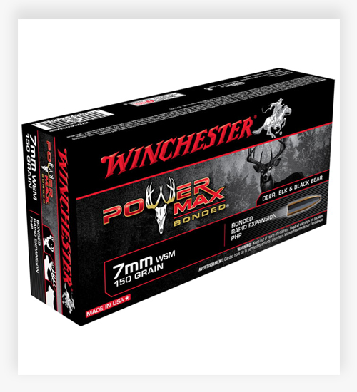 Winchester POWER MAX BONDED 7mm Winchester Short Magnum Ammo 150 Grain BREPHP