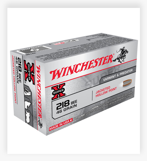 Winchester SUPER-X RIFLE .218 Bee 46 Grain Ammo Jacketed Hollow Point