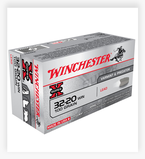 Winchester SUPER-X RIFLE .32-20 Winchester Ammo 100 Grain Lead Flat Nose