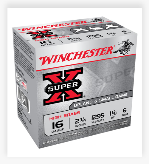 Winchester SUPER-X SHOTSHELL 16 Gauge 1 1/8 oz 2.75" Centerfire Shotgun Ammunition