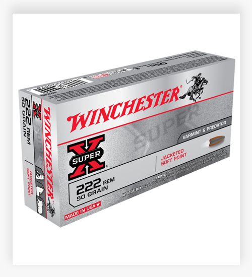 Winchester SUPER-X RIFLE .222 Remington Ammo 50 Grain Jacketed Soft Point
