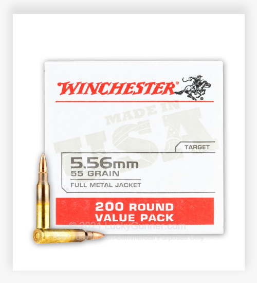 Winchester USA 5.56x45mm NATO Ammo 55 Grain FMJ