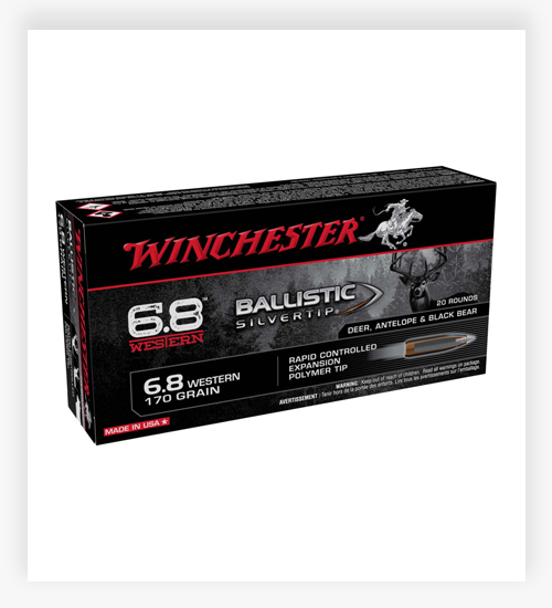 Winchester Ballistic Silvertip 6.8 Western 170 GR Centerfire Rifle Ammunition