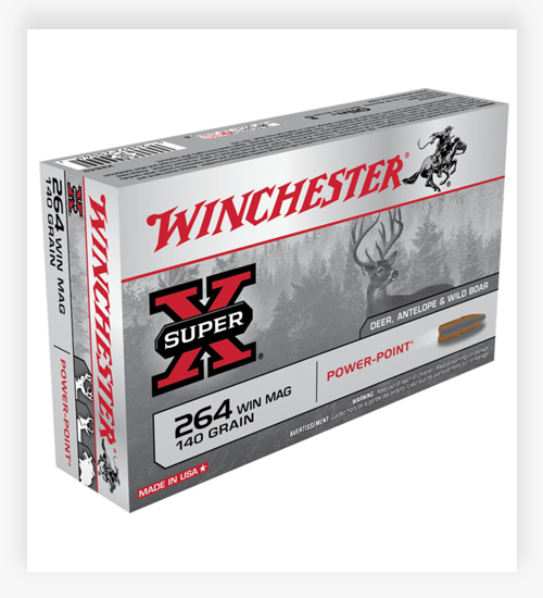 Winchester SUPER-X RIFLE .264 Winchester Magnum Ammo 140 Grain Power-Point
