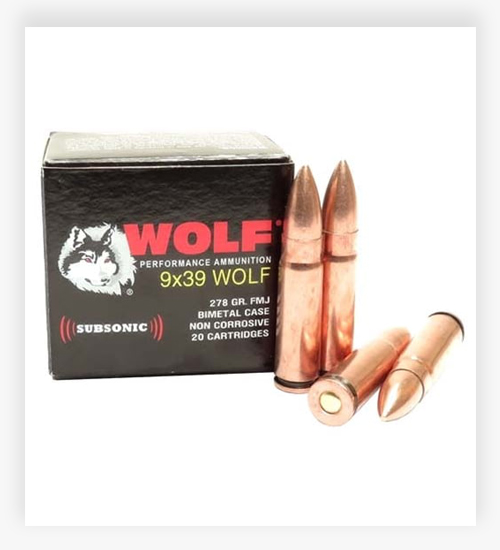 Wolf Ammo Performance 9x39mm 278 Grain FMJ