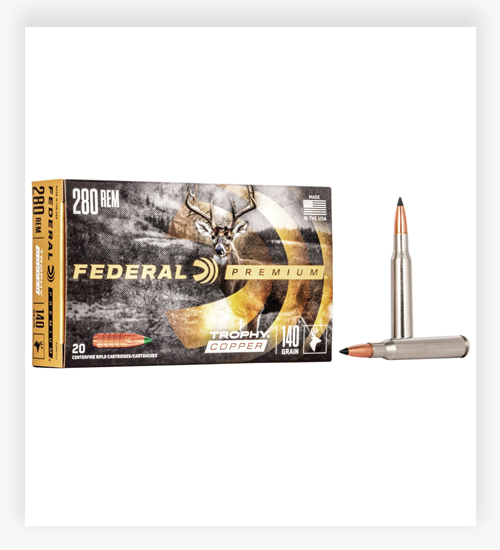 Federal Premium VITAL-SHOK .280 Remington Ammo 140 Grain Trophy Copper