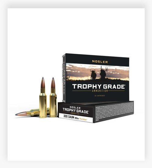 Nosler Trophy Grade .300 Remington Short Action Ultra Magnum Ammo 180 Grain NP