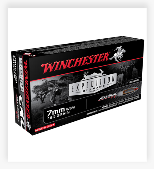 Winchester Ammo Expedition Big Game 7mm WSM Ammo 160 GR AccuBond