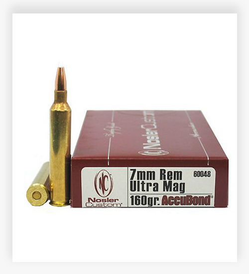 Nosler Trophy Grade 7mm Remington Ultra Magnum Ammo 160 Grain AccuBond