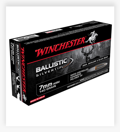 Winchester BALLISTIC SILVERTIP 7mm Winchester Short Magnum Ammo 140 Grain FPT