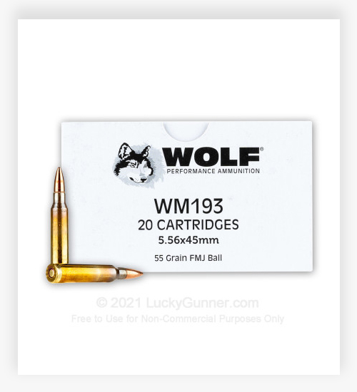 Wolf Gold 5.56x45mm NATO Ammo 55 Grain FMJ
