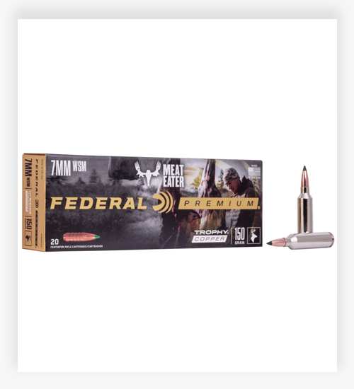 Federal Premium VITAL-SHOK 7mm Winchester Short Magnum Ammo 150 Grain Trophy Copper