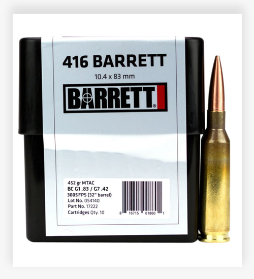 Barrett Rifle MTAC 416 Barrett Ammo 452 GR 