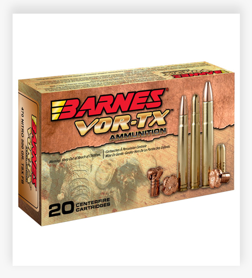 Barnes Vor-Tx Safari Centerfire .416 Rigby 400 Grain Banded Solid Round Nose