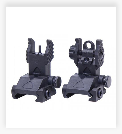 Guntec USA AR-15 EZ Sights Thin Profile Polymer Back Up Iron Sight Set