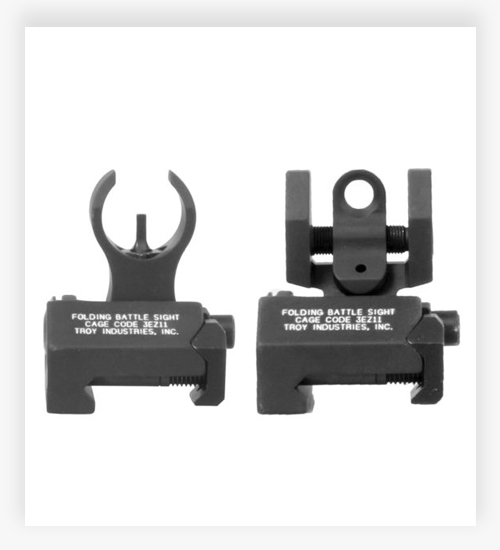 TROY Micro Set - HK Front and Round Rear Folding Sights AR