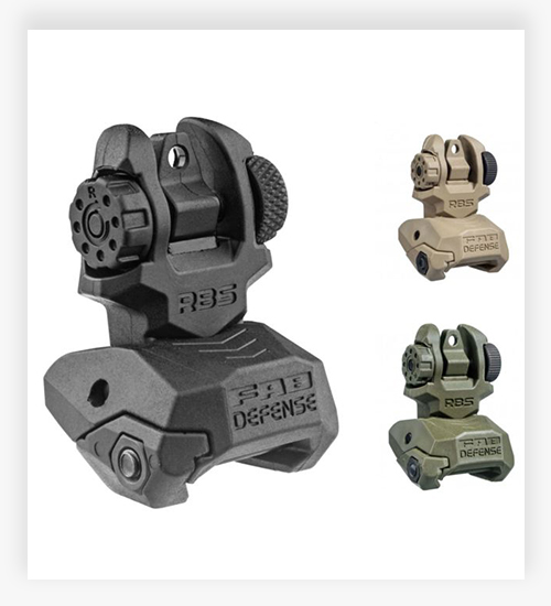 FAB Defense Front and Rear Set of Flip-up Sights AR