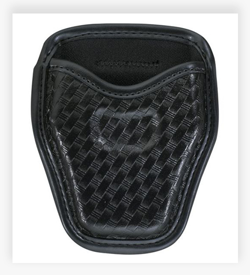 Bianchi Open Cuff Case - Basket Black Handcuff Pouch