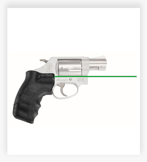 Crimson Trace Smith and Wesson J-Frame Revolver Round Butt Lasergrip Green Laser Sight