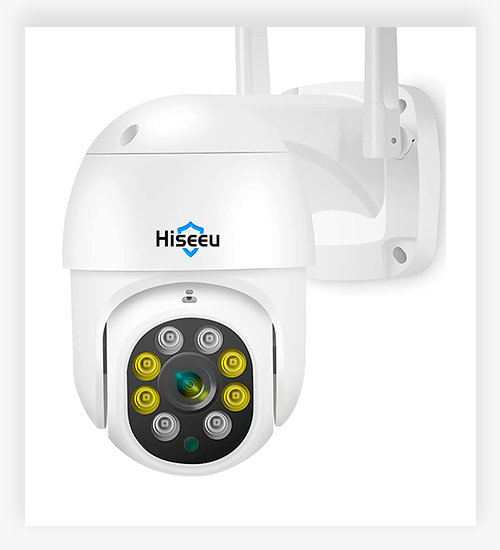 Hiseeu 2k 360° Pan/Tilt/Zoom Wireless Security Camera Outdoor Color Night Vision