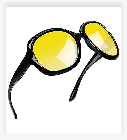 Joopin Polarized Sunglasses for Women Vintage Big Frame Night Driving Glasses