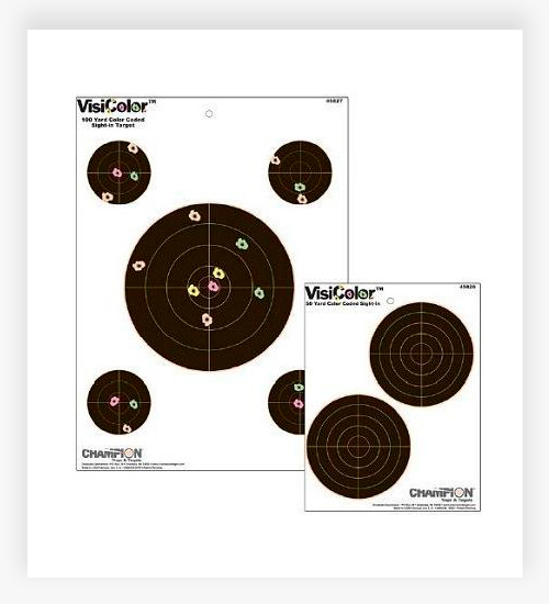 Champion Target Champion 5-inch Visicolor Paper Double Bulls Eye Target