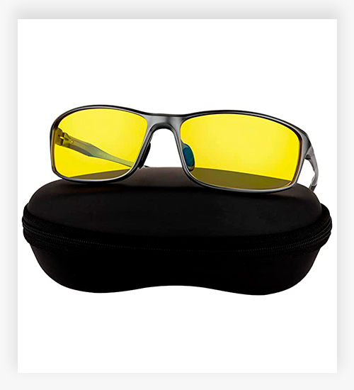 Aluminum Night Driving Glasses Anti Glare Polarized - Night Vision Glasses for Driving Biking Fishing