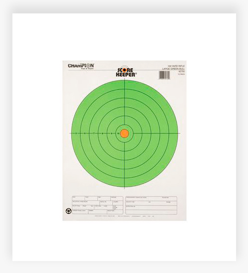 Champion Traps and Targets Fluorescent Orange & Green Bull Pistol Targets