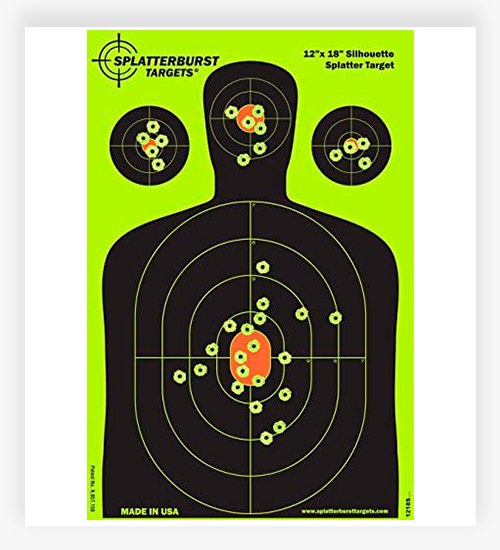 Splatterburst Targets - 12 x18 inch - Silhouette Splatter Pistol Target