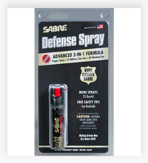 Sabre 3-in-1 Compact Self Defense Pepper Spray