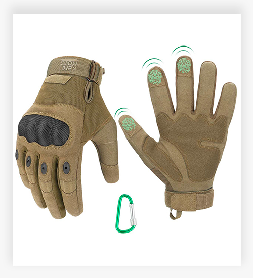 KEMIMOTO Tactical, Touchscreen Military Gloves with Hard Knuckle for Hunting Shooting