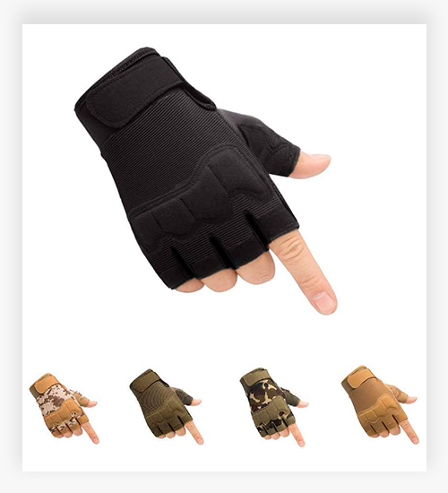 HYCOPROT Fingerless Tactical Military Gloves for Shooting
