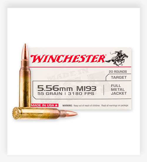 5.56x45 - 55 Grain FMJ M193 - Winchester Ammo USA