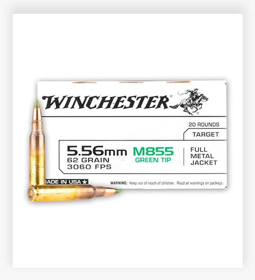 5.56x45 - 62 Grain FMJ M855 - Winchester Ammo